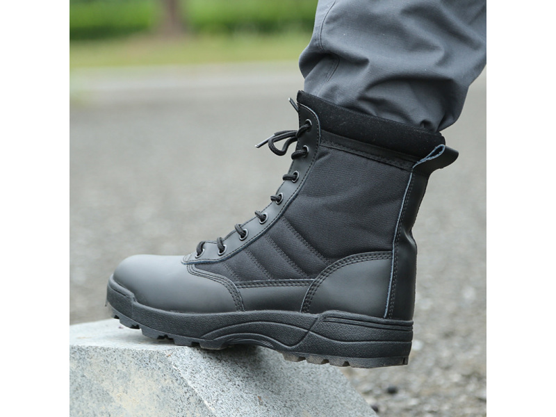 Men’ S Tactical Boots Lightweight Combat Boots Military Work Boots Black Boots